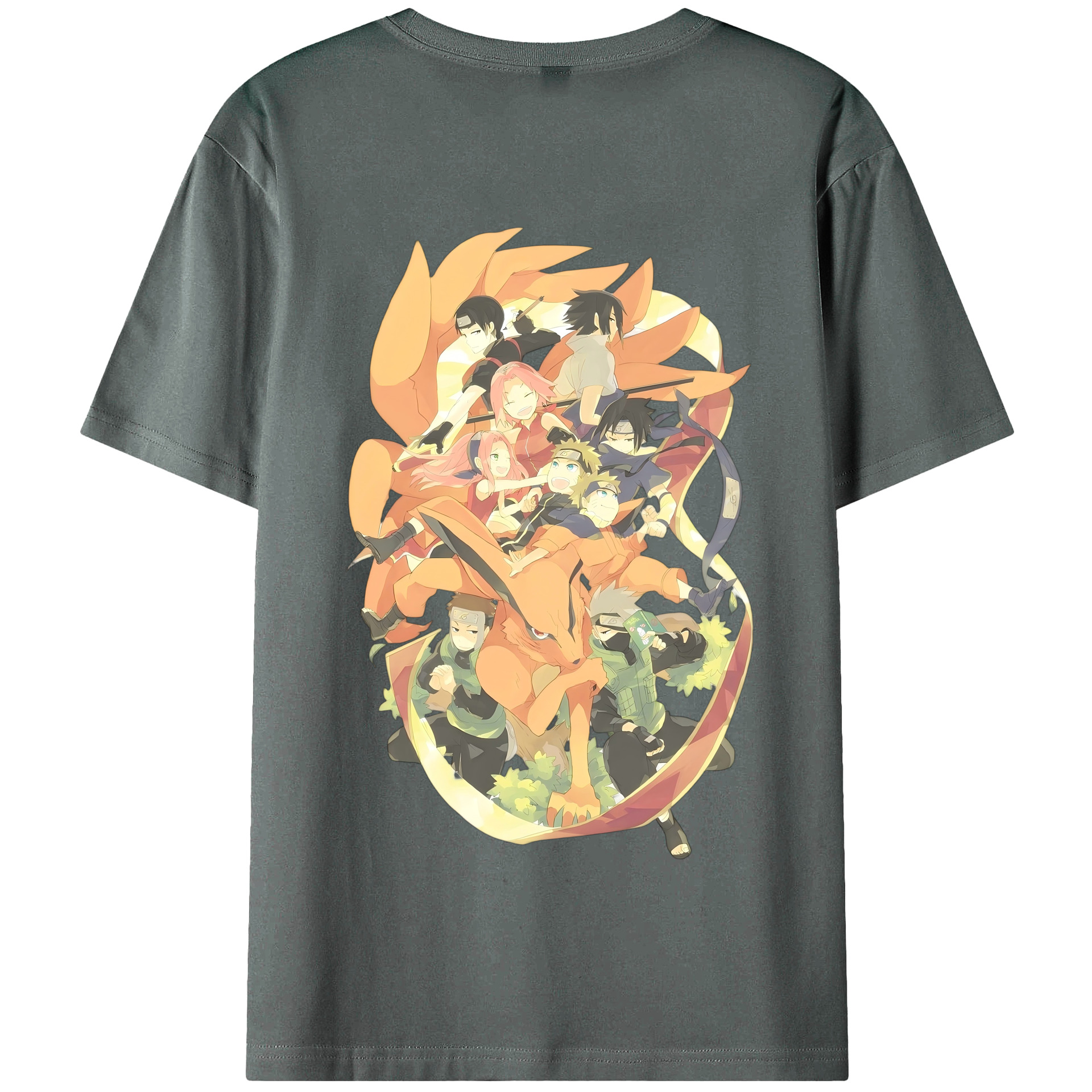 （画像用） NARUTO -ナルト- うずまき ナルト Uzumaki Naruto 綿100％半袖Tシャツ（背面プリント）